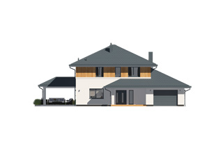 Projekt domu Kardamon - elewacje