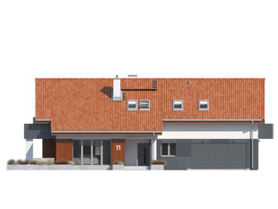 Projekt domu Karmin - elewacje