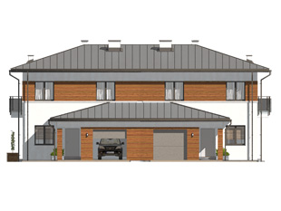 Projekt domu Karminowy 2 - elewacje