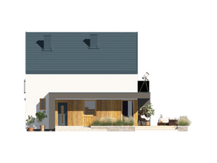 Projekt domu Kruszyna 3 - elewacje