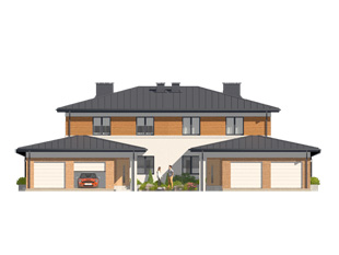 Projekt domu Limonkowy - elewacje