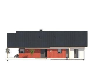 Projekt domu Mahoń 3 - elewacje