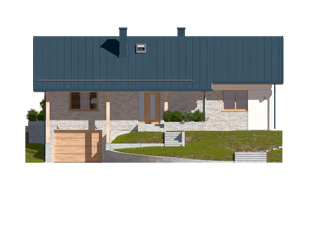 Projekt domu Mahoń 4 - elewacje