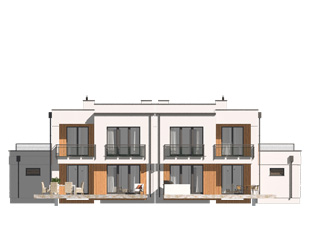 Projekt domu Miętowy - elewacje