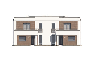 Projekt domu Miodowy 2 - elewacje