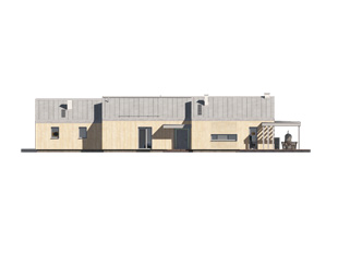 Projekt domu Mokosz - elewacje