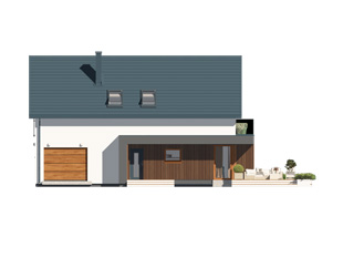 Projekt domu Okruszek 2 - elewacje