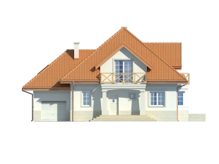 Projekt domu Puszczyk - elewacje