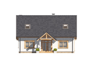 Projekt domu Puszek - elewacje