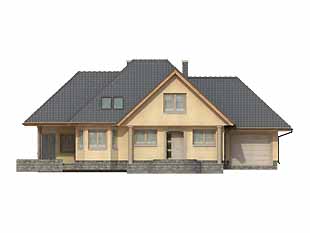 Projekt domu Refren - elewacje