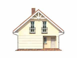 Projekt domu Słowik - elewacje