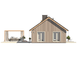 Projekt domu Wakacyjny 2 - elewacje