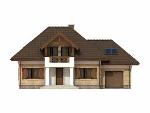 Projekt domu Wierzba - elewacje