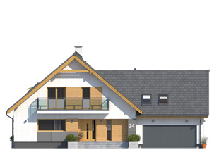 Projekt domu Wolta - elewacje