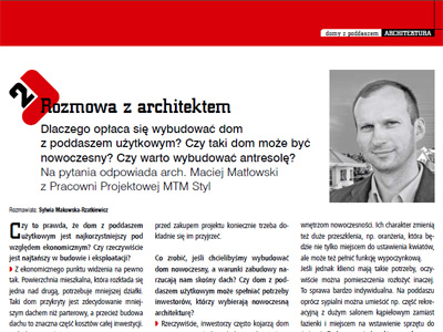 Rozmowa z architektem